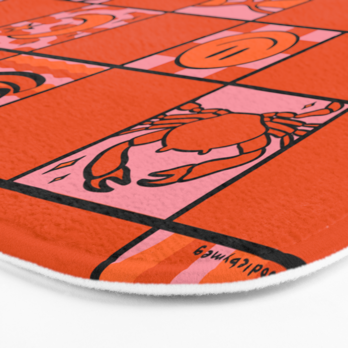 Cancer Checkered Print Bath Mat Gallery Image 3