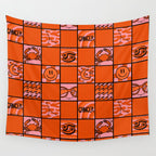 Cancer Checkered Print Wall Tapestry Gallery Image 4