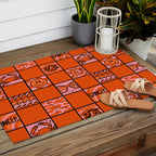 Cancer Checkered Print Outdoor Rug Gallery Image 2