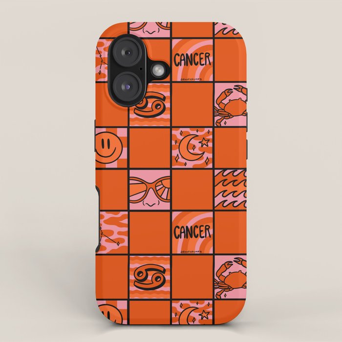 Cancer Checkered Print iPhone Case Gallery Image 1