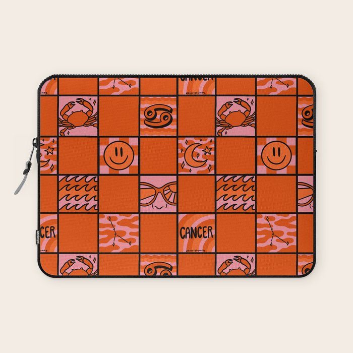 Cancer Checkered Print Laptop Sleeve Gallery Image 1