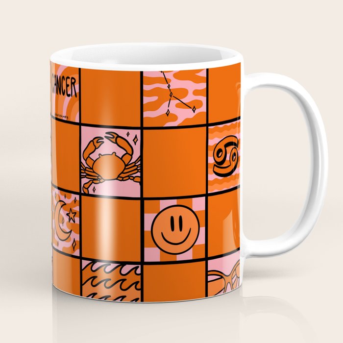 Cancer Checkered Print Coffee Mug Gallery Image 1