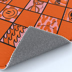 Cancer Checkered Print Rug Gallery Image 4