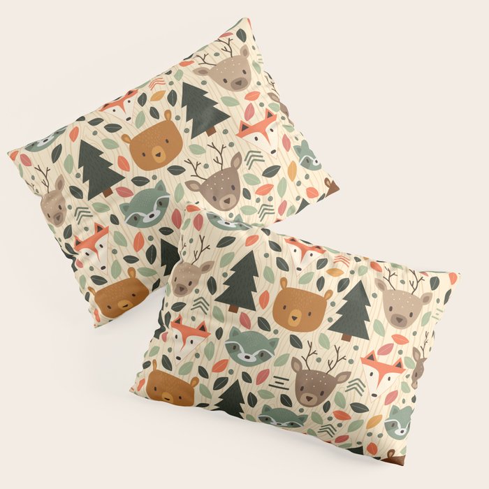 Woodland Creatures Pillow Sham Gallery Image 3