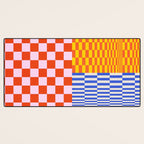 Retro Checkerboard Collage 03 Desk Mat Gallery Image 3