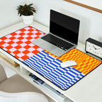 Retro Checkerboard Collage 03 Desk Mat Gallery Image 2