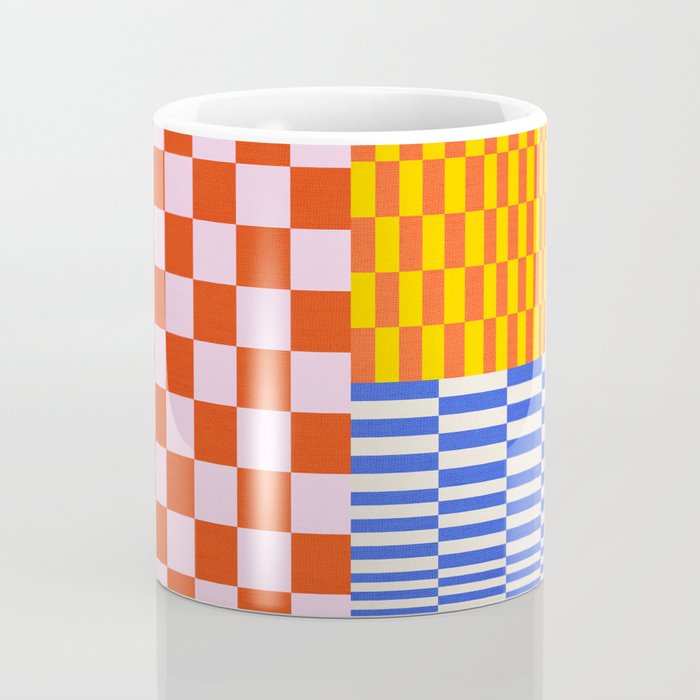 Retro Checkerboard Collage 03 Coffee Mug Gallery Image 4