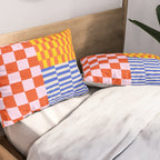Retro Checkerboard Collage 03 Pillow Sham Gallery Image 2