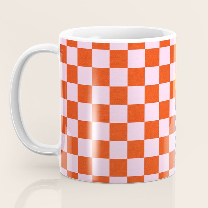 Retro Checkerboard Collage 03 Coffee Mug Gallery Image 3