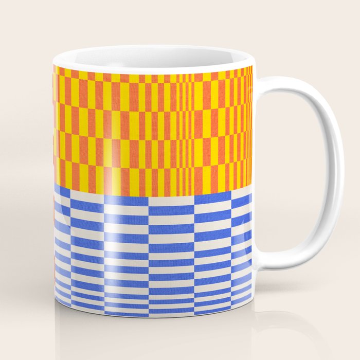 Retro Checkerboard Collage 03 Coffee Mug Gallery Image 1