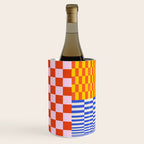 Retro Checkerboard Collage 03 Wine Chiller Gallery Image 1