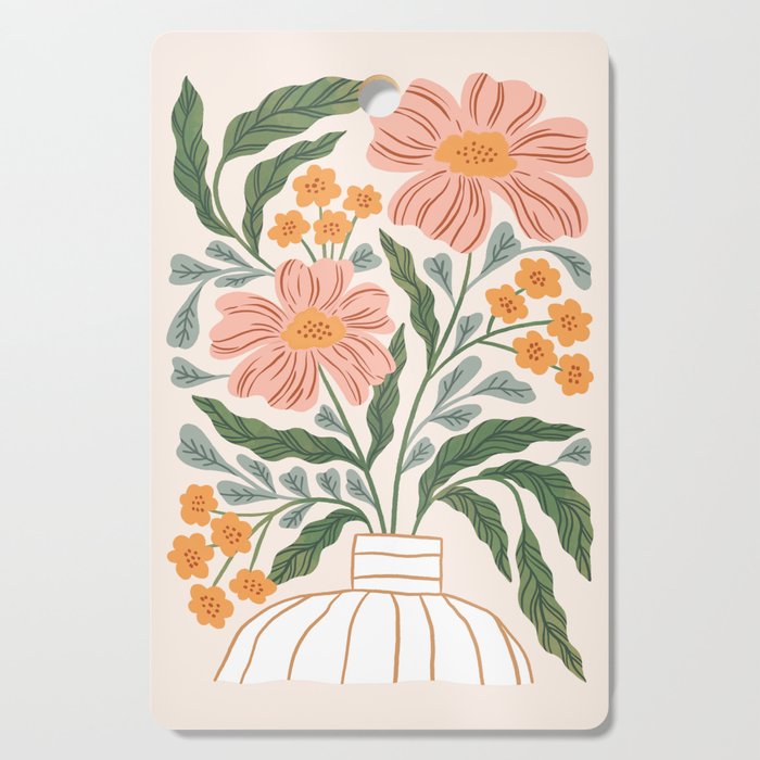 Mila I - boho nature inspired illustration Cutting Board Gallery Image 1