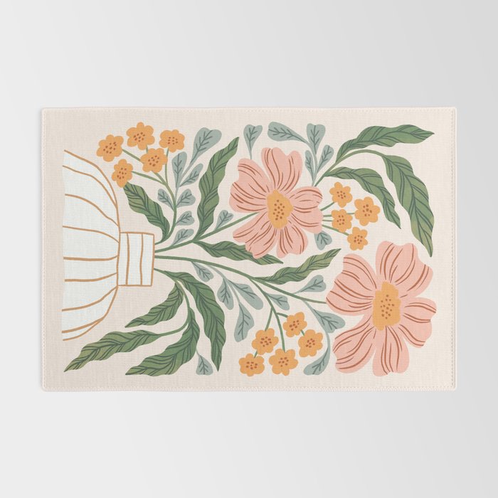Mila I - boho nature inspired illustration Rug Gallery Image 2