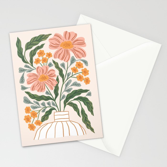 Mila I - boho nature inspired illustration Stationery Card Gallery Image 2