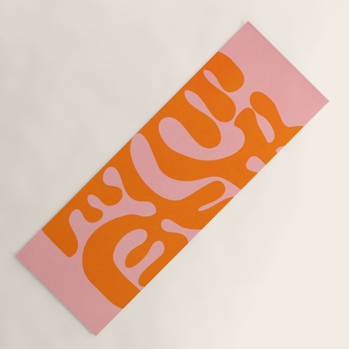 Tangerine & Sundown: Matisse Paper Cutouts 12 Yoga Mat Gallery Image 1