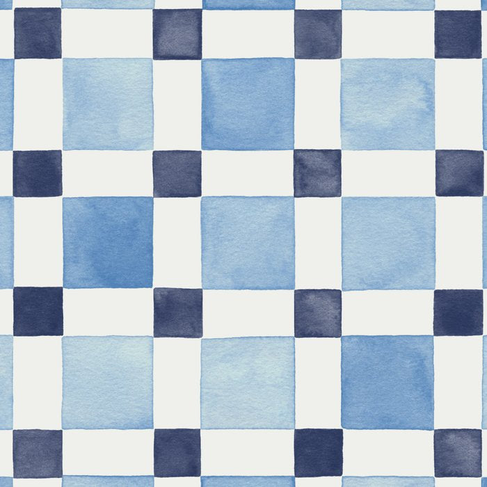 Mosaic plaids geometric pattern watercolor Soft blue Coffee Mug Gallery Image 2