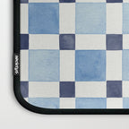 Mosaic plaids geometric pattern watercolor Soft blue Laptop Sleeve Gallery Image 3