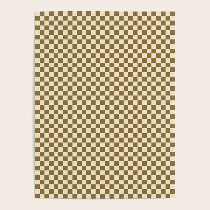 Check VI - Green â Checkerboard Print Poster Gallery Image 4