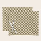 Check VI - Green â Checkerboard Print Placemat Gallery Image 1