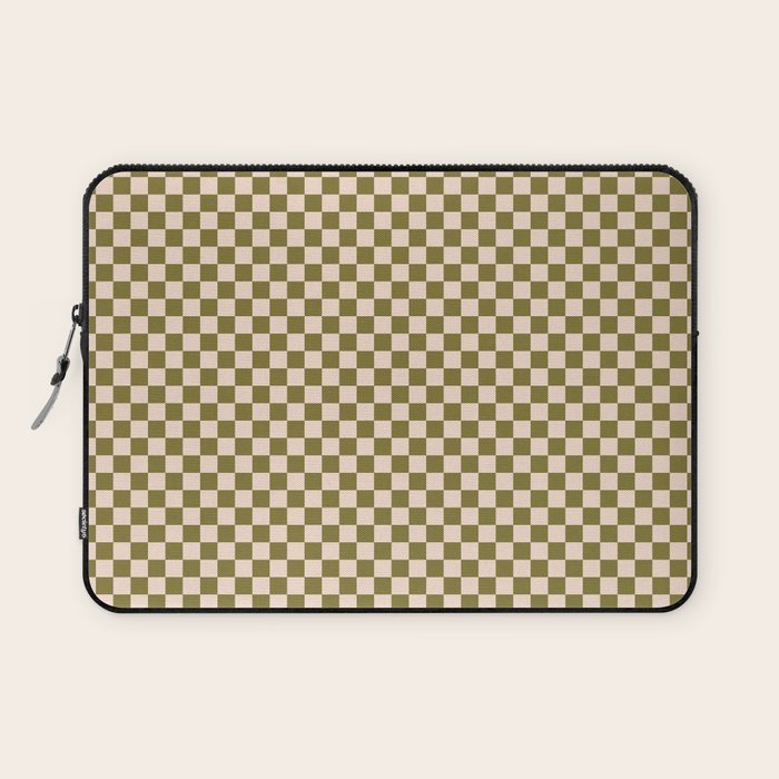 Check VI - Green â Checkerboard Print Laptop Sleeve Gallery Image 1