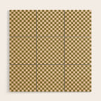 Check VI - Green â Checkerboard Print Wood Wall Art Gallery Image 1