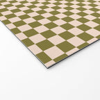 Check VI - Green â Checkerboard Print Welcome Mat Gallery Image 2