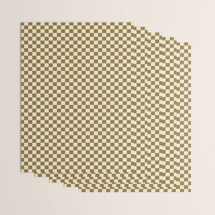 Check VI - Green â Checkerboard Print Wrapping Paper Gallery Image 3