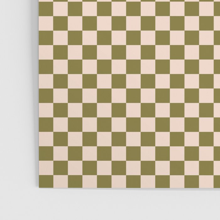 Check VI - Green â Checkerboard Print Poster Gallery Image 3