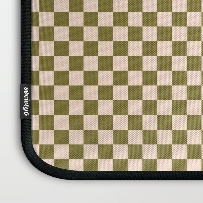 Check VI - Green â Checkerboard Print Laptop Sleeve Gallery Image 3