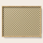 Check VI - Green â Checkerboard Print Serving Tray Gallery Image 1