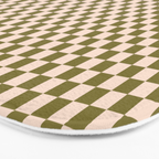 Check VI - Green â Checkerboard Print Bath Mat Gallery Image 3