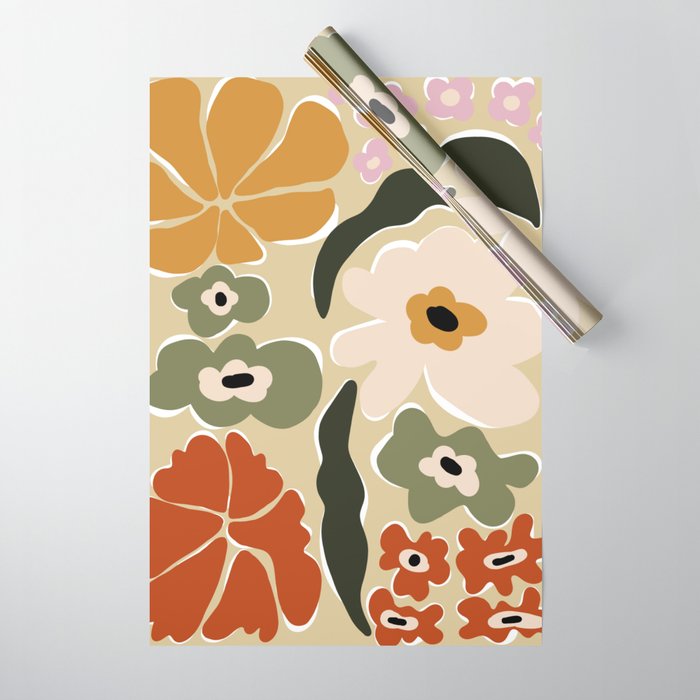 Mid-century flow Wrapping Paper Gallery Image 1