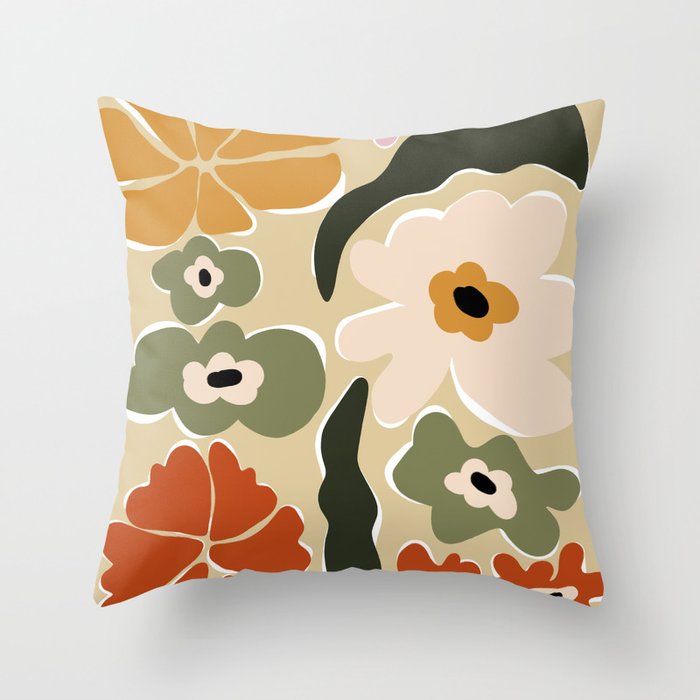 Mid-century flow Throw Pillow Gallery Image 6