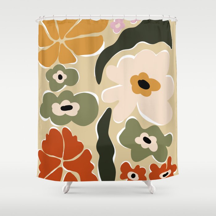 Mid-century flow Shower Curtain Gallery Image 1