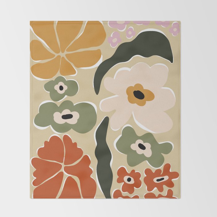 Mid-century flow Throw Blanket Gallery Image 2