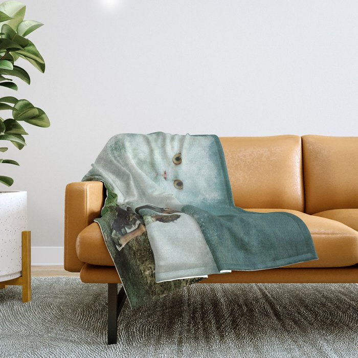 Purr-fect Cat Wave Throw Blanket Gallery Image 1