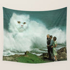 Purr-fect Cat Wave Wall Tapestry Gallery Image 4