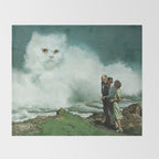 Purr-fect Cat Wave Throw Blanket Gallery Image 2