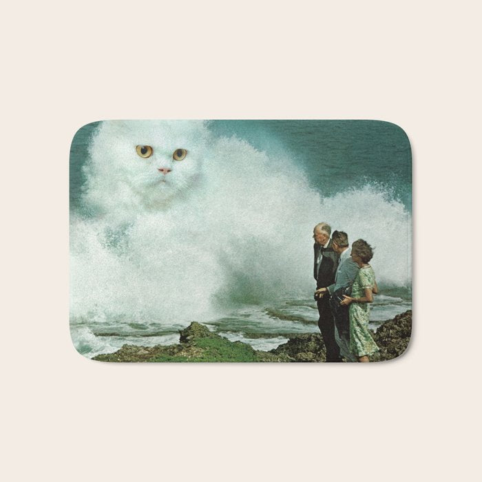 Purr-fect Cat Wave Bath Mat Gallery Image 1