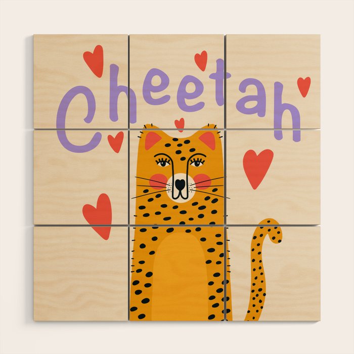 Cheetah Love Wood Wall Art Gallery Image 2