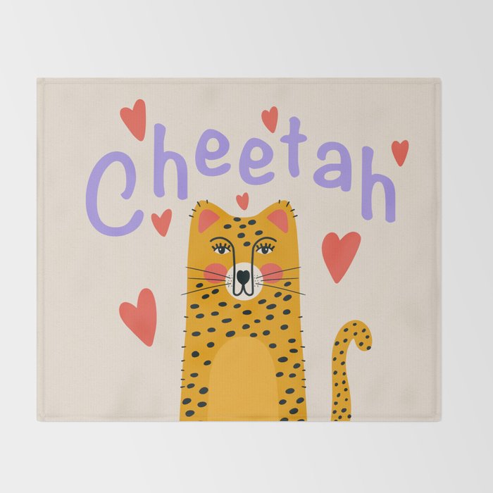 Cheetah Love Throw Blanket Gallery Image 2