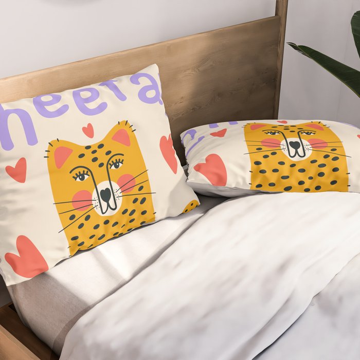 Cheetah Love Pillow Sham Gallery Image 2