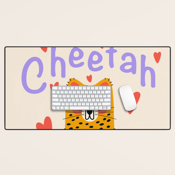 Cheetah Love Desk Mat Gallery Image 1