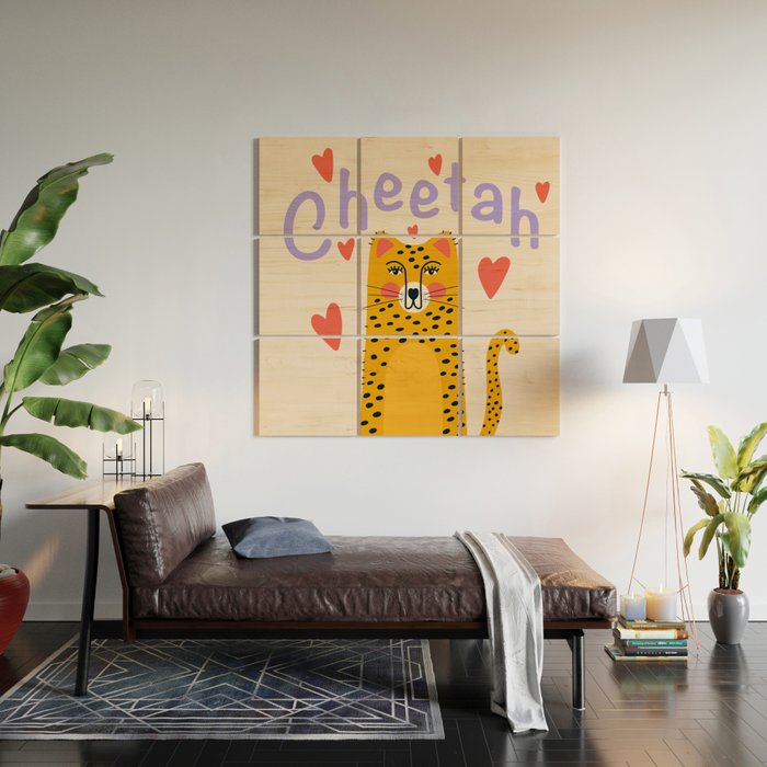 Cheetah Love Wood Wall Art Gallery Image 2