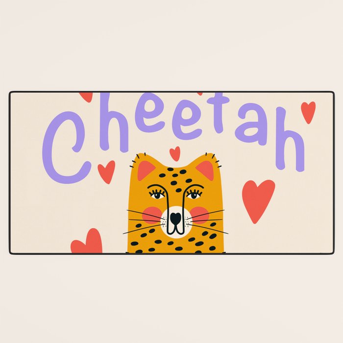 Cheetah Love Desk Mat Gallery Image 3