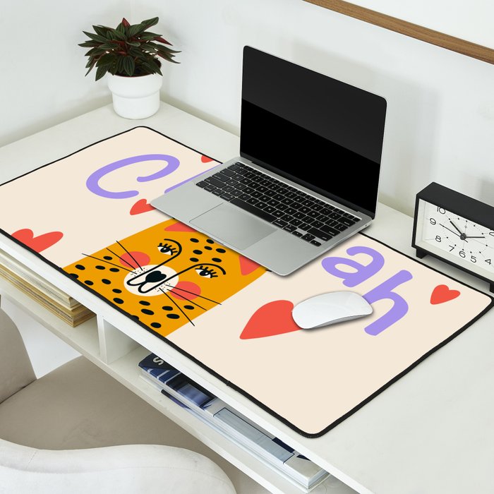Cheetah Love Desk Mat Gallery Image 2
