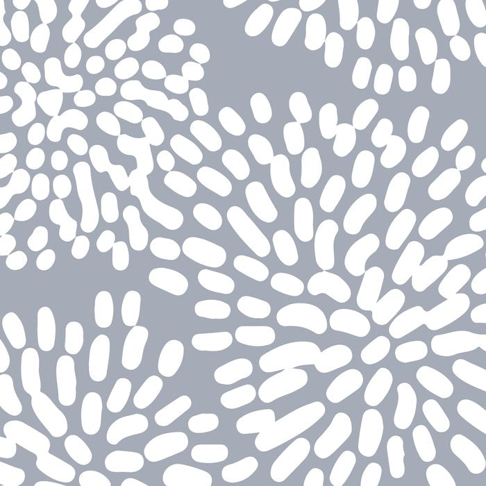 Grey and White Abstract Firework Flowers Coffee Mug Gallery Image 2