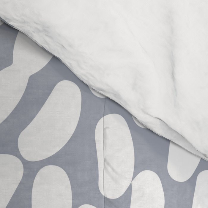 Grey and White Abstract Firework Flowers Comforter Gallery Image 4