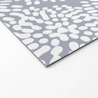 Grey and White Abstract Firework Flowers Welcome Mat Gallery Image 2