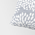 Grey and White Abstract Firework Flowers Pillow Sham Gallery Image 4
